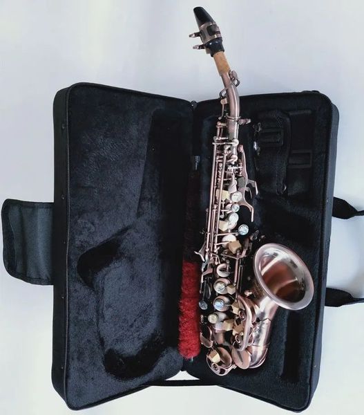 Kaluolin nova chegada S-991 pequeno pescoço curvo soprano saxofone concerto instrumentos musicais sax com bocal aaa