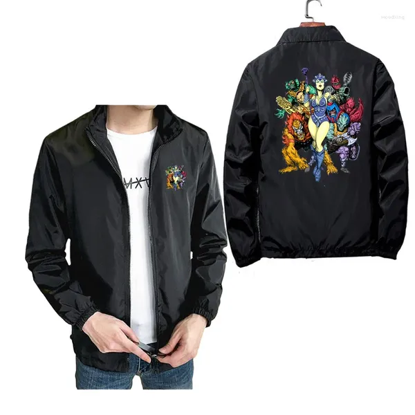 Herrenjacken The Bad Guys Of Eternia He-Man Masters Universe Jacke Männer Anime Langarm Windjacke Mantel Übergroße Harajuku Kleidung