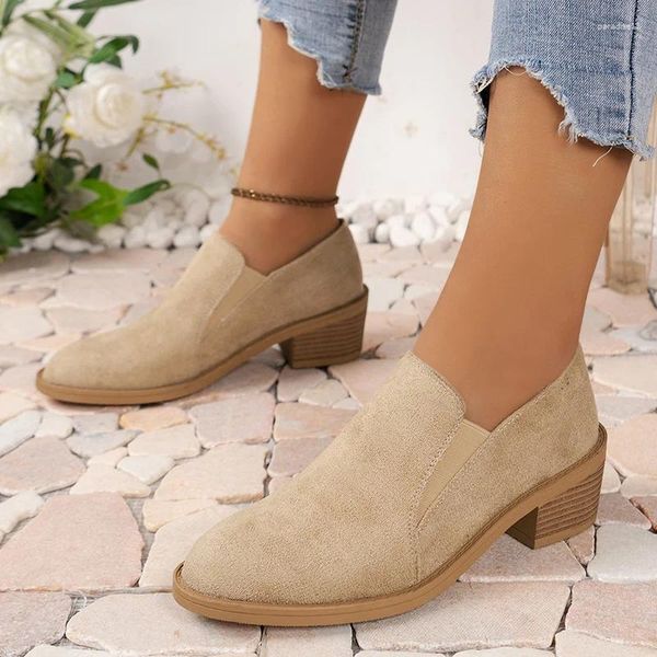 Scarpe eleganti Autunno Mocassini Donna Pompe Chunky Trend Casual Walking 2024 Gladiatore Tacchi medi Partito Zapatillas Mujer