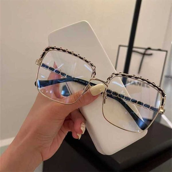 Sonnenbrille Neue hochwertige William Chan die gleiche Art von C-Duft-Myopie-Rahmen Männer und Frauen gewebtes Beinnetz rot blau lichtbeständige professionelle Brille