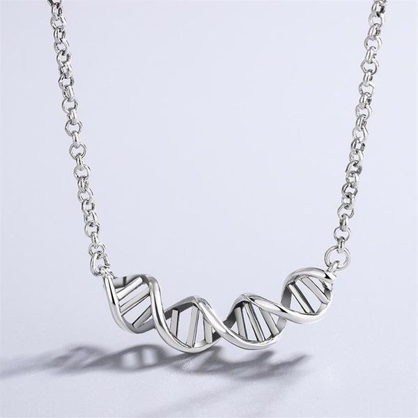 Correntes Ventfille 925 Sterling Silver DNA Ed Spiral Colar para Mulheres Personalidade Trendy Party Presentes Jóias 2021 Drop291V