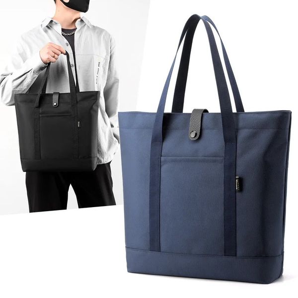 Valigette di grande capacità di Oxford Men Handbag Solid Blue Black Laptop Business Meeting Business Men Brand Big Times Borse Bag Man 231204