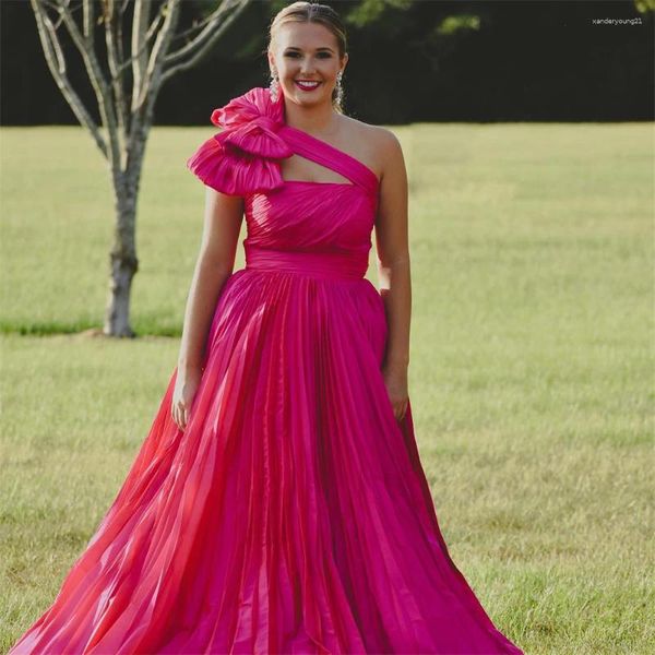 Vestidos de festa requintado vestido de baile de um ombro quinceanera cocktail arcos dobra drapeado cetim vestidos de noche elegantes para mujer 2023