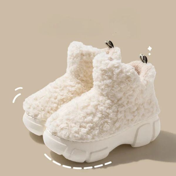 Botas versão de pelúcia sapato de algodão inverno simples moda quente neve grossa sola casual shoes2024 231204