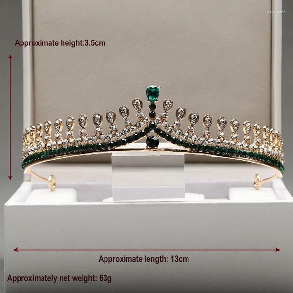 Haarspangen Itacazzo Brautkopfbedeckung goldfarben Damen exquisite Hochzeitskrone Mädchen Geburtstag Tiaras