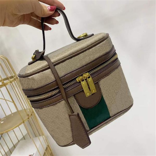 Designer de luxo caso cosmético feminino cross-corpo saco do mensageiro 2022 novo almoço boxbag simples batom em pó caixa portátil stor285r