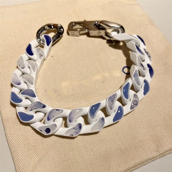 Designer di alta qualità Argento MOVE BRACELET Uomo Donna Braccialetti in oro Catena Personalità della moda Hip-hop301A