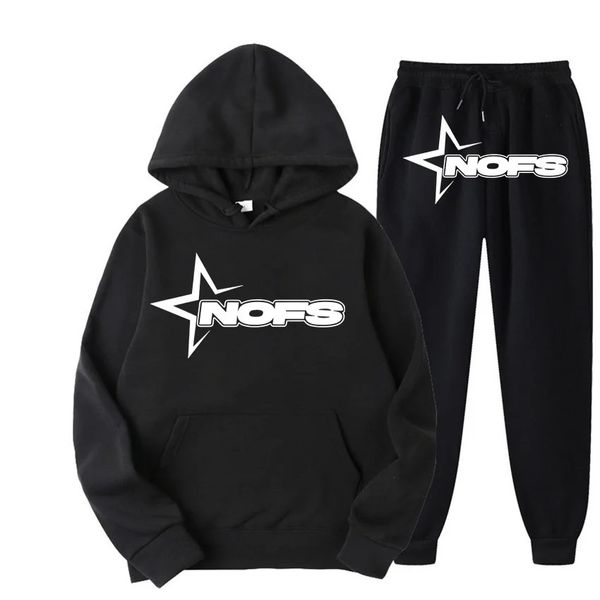 Moletons masculinos Moletons Nofs Y2K Calças Baggy 2 peças Conjuntos Terno Calças Homens Harajuku Hip Hop Moda Punk Rock Gótico Sweatpants Ternos Streetwear 231204