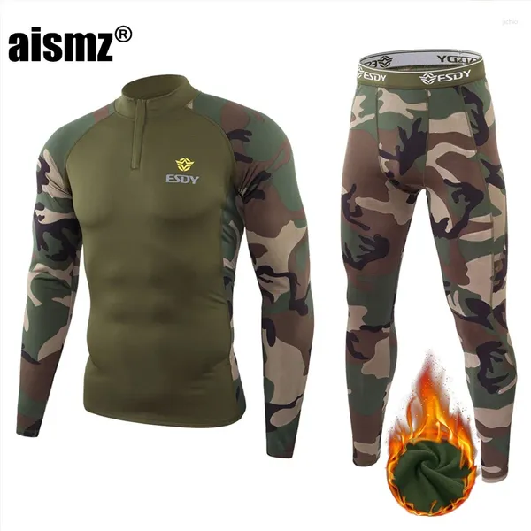 Roupa interior térmica masculina inverno térmico terno de compressão de pele homem esporte primeira camada rasuard velo segundo termo lon jons