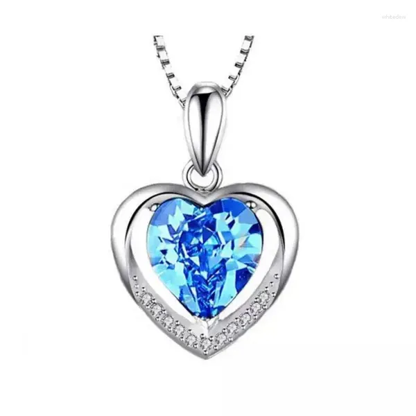 Подвесные ожерелья Ожерелье сердца в форме воротнички вечная ювелирная мода подарок на день рождения для подруги 520 День святого Валентина
