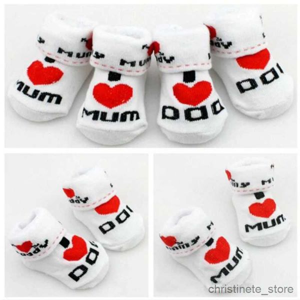 Детские носки, весенние хлопковые мини-милые белые носки для девочек и мальчиков с любовью папы, мамы, носки для новорожденных детей, домашние напольные постельные принадлежности, дешевые вещи