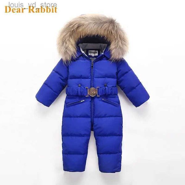 Conjuntos de roupas -30 russo inverno snowsuit 2023 menino bebê jaqueta 80% pato para baixo roupas infantis ao ar livre menina escalada para crianças macacão 2 ~ 6 anos T231204