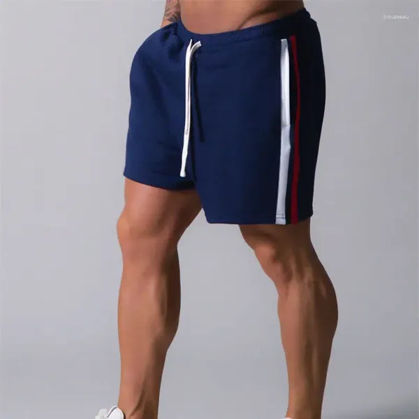 Shorts masculinos verão branco solto algodão ao ar livre calças casuais jogger fitness treino esportes cor sólida musculação