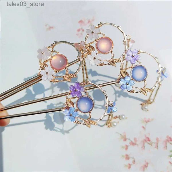 Kopfbedeckung Haarschmuck Braut chinesischen Stil Haar Sticks Vintage Metall Essstäbchen Frauen Haarnadeln Haarspange Pin Kopfbedeckung Hochzeit Haarschmuck Zubehör Q231204