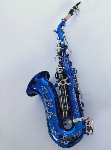 Kaluolin novo saxofone soprano de alta qualidade prata céu azul s991 sax bb instrumento musical crianças adultos uso aaa