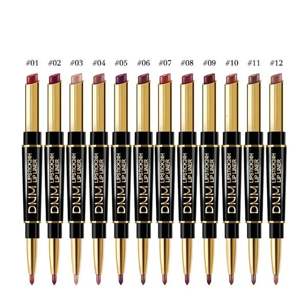 Lippenstift 1pc Matte Bleistifte Feuchtigkeitscreme Lip Liner Pen-Set Wasserdichte Pigment Make-Up Kit Sexy Rot Schönheit Langlebig werkzeug 231204