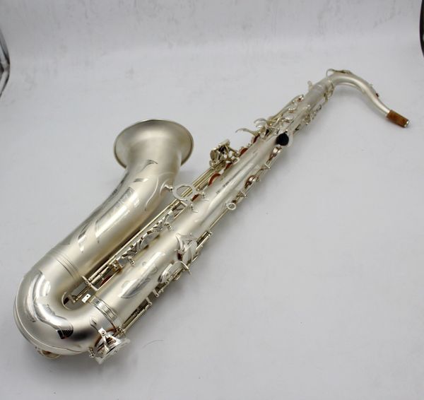 Новый сатиновый тенор-саксофон B-бемоль восточной музыки с посеребренным покрытием тенор-саксофон в футляре ААА