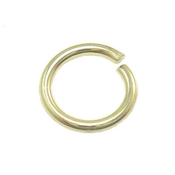 100 pz / lotto argento sterling 925 placcato oro anello di salto aperto anelli spaccati accessorio per gioielli artigianali fai da te W5009 253J