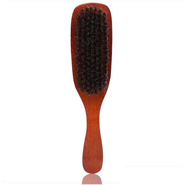 Escovas de cabelo Pure Javali Cerdas Escova de Barba com Alça Mens Barbear Bigode Pente Escovas de Cabeleireiro Gota Entrega Produto de Cabelo Dhtho