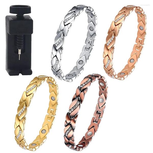 Link pulseiras mulheres artrite magnética alívio da dor terapia pulseira pulseira jóias