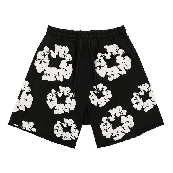2024 shorts masculinos designer floral gráfico harajuku shorts de grandes dimensões mulher casual impressão streetwear calças curtas