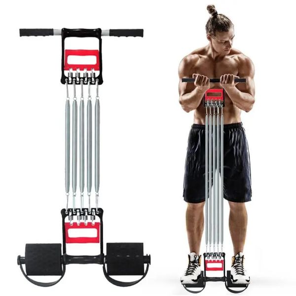 Yoga Stripes Spring Chest Developer Espansore Uomo Tension Puller Fitness Muscoli in acciaio inossidabile Esercizio Attrezzature per allenamento Bande di resistenza 231104