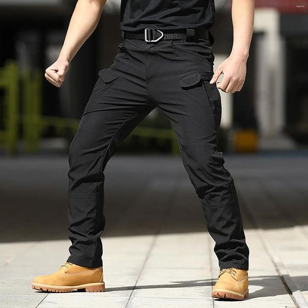 Мужские брюки, однотонные уличные эластичные комбинезоны с большими карманами, свободные мягкие оливковые брюки-карго M 1, мешковатые спортивные мужские мужские брюки