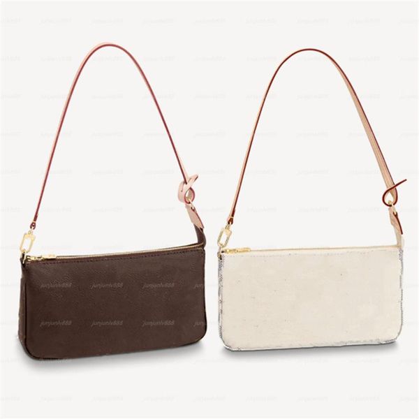 Mini pochette acessórios pequenas bolsas de ombro pequena bolsa com corrente de ouro bolsas fofas corpo cruzado peças de luxo mono ebene estampa ha235l