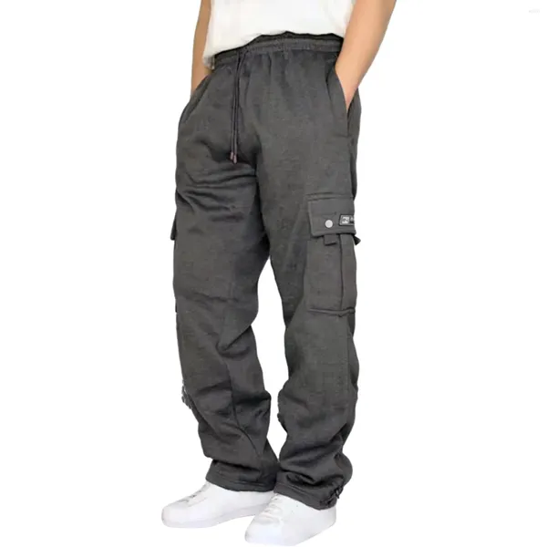 Pantaloni da uomo Pantaloni sportivi con coulisse fitness maschile Pantaloni da jogging Hip Hop Techwear Pantaloni cargo hippie per streetwear Tasche taglie forti