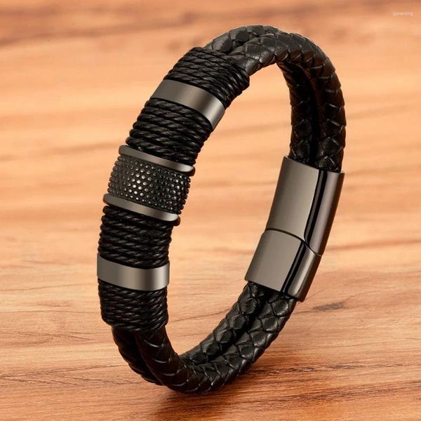 Charme Armbänder Einfache Geflecht Leder Männer Edelstahl Magnetische Vintage In Für Paar Frauen Mode Schmuck Geschenke Großhandel