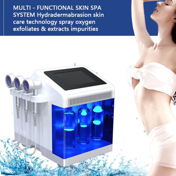 2024 Hidrodermoabrasão Aqua Oxygen Jet Purificação de pele Anti-envelhecimento Salão Hidrafacial Dermoabrasão + PDT LED Máquina de beleza de limpeza profunda