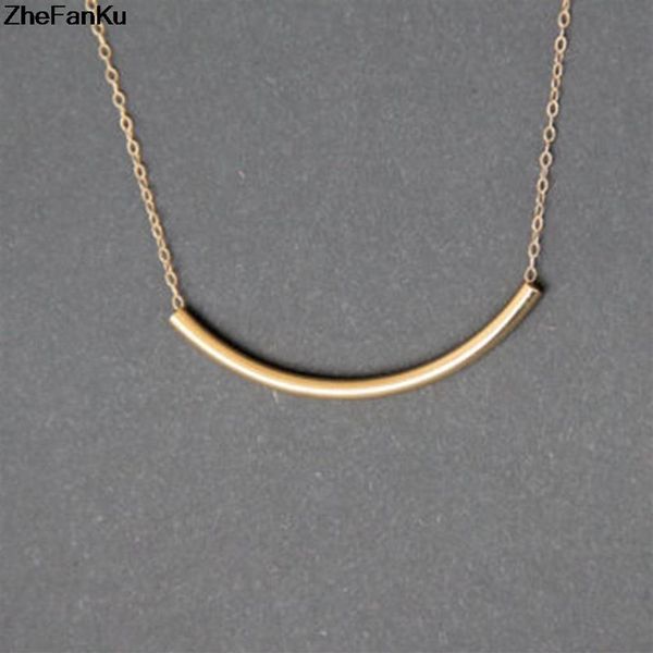 Frauen kleine Halskette Street Beat die einfache Goldkette Halskette Schmuck zierlich weiblich282j