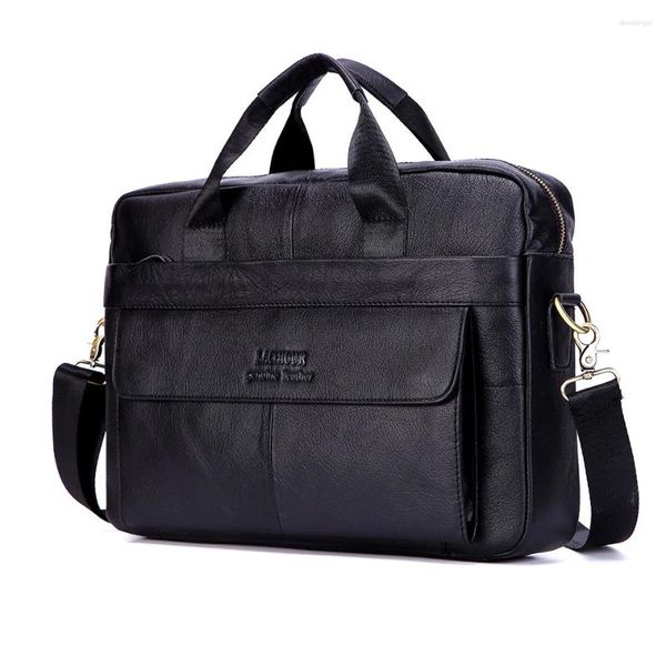 Abendtaschen Busienss Handtasche für Männer Echtes Leder Aktentaschen Männliche Reise Laptoptasche Hohe Qualität Herren Schulter groß