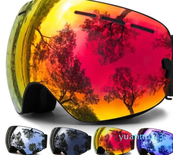 Kayak Goggles Çift Katmanlar UV400 Antifog Kış Açık Hava Gözlük Gözlükleri Kayak Maskesi Snowboard Erkek Kadın Karlar