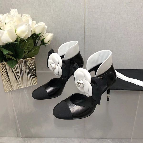 Digner flor decro sandálias femininas pérola moda verão salto alto feminino tamanho 35-41 marca calçados ladi drs sandálias casuais de couro genuíno
