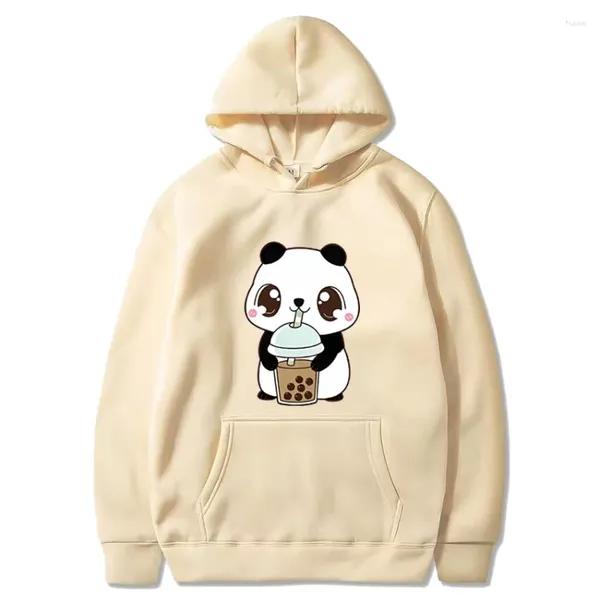 Erkek Hoodies Panda Karikatür Sevimli Grafikler Hoodie Erkek Kadınların Gotik Kıyafetleri Sokak Giyim Unisex Uzun Kollu Kapüşonlu Sweatshirt Baskı