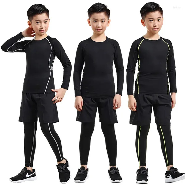 Tute da uomo Set intimo termico per bambini Set invernale Quick Dry Warm Ragazzi Ragazze Fitness