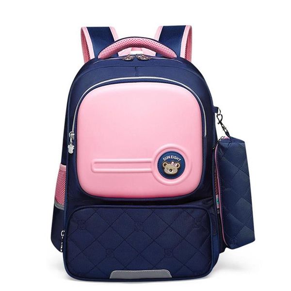 Borse da scuola per bambini con astuccio per ragazze Ragazzi Carino stile coreano Zaino ortopedico per bambini Bookbag impermeabile231r