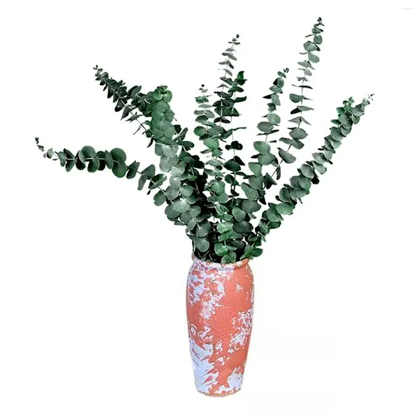 Fiori decorativi Disposizione di ortensie di seta e composizioni artificiali Foglia Bouquet di fiori secchi Rami d'aria naturali Lusso leggero