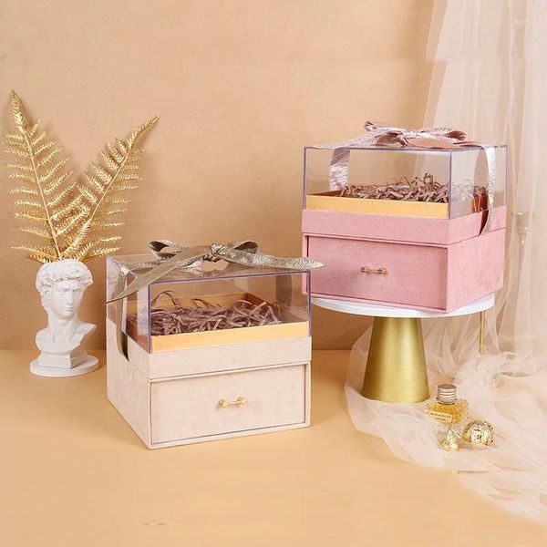 Подарочная упаковка, прозрачная двухслойная акриловая коробка для конфет на свадьбу, подружка невесты, упаковка на день рождения для малого бизнеса