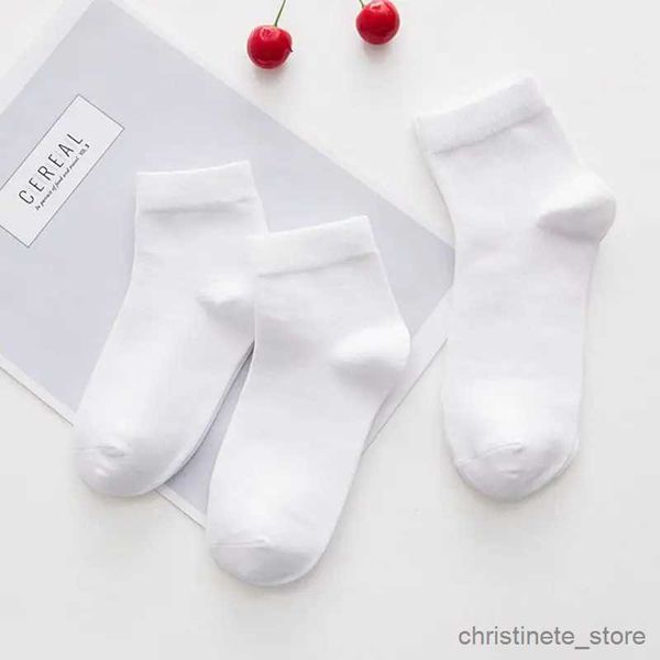 Kindersocken, 5 Paare/los, 1–10 Jahre, einfarbig, weiß, Kindersocken für Jungen und Mädchen, Baumwoll-Mesh, niedliche Neugeborene, Kleinkind-Socken, Baby-Kleidung, Zubehör