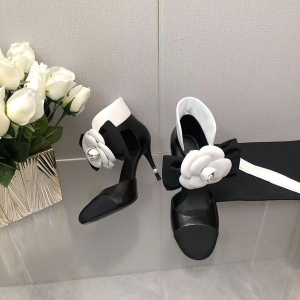 Designer flor decro mulheres sandálias pérola moda verão sapatos de salto alto feminino tamanho 35-41 marca de luxo calçados senhoras vestido sapatos de couro genuíno sapatos casuais