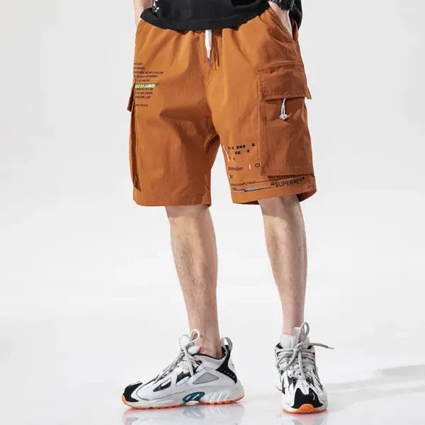 Männer Shorts Japanischen Sommer 2023 Cargo-Casual Lose Elastische Taille Drei Viertel Hosen Jogginghose Streetwear