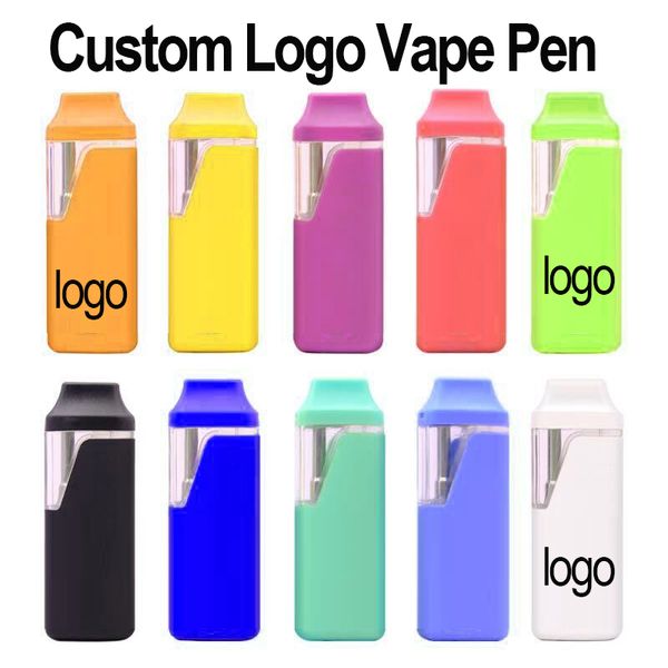 E-cigarros descartáveis personalizados 2ml 1ml Pods Vape Pen Embalagem Carrinhos Grosso Óleo Vazio Bateria Recarregável Vaporizador Logotipo Personalizado Caixas à prova de crianças Mylar Bags