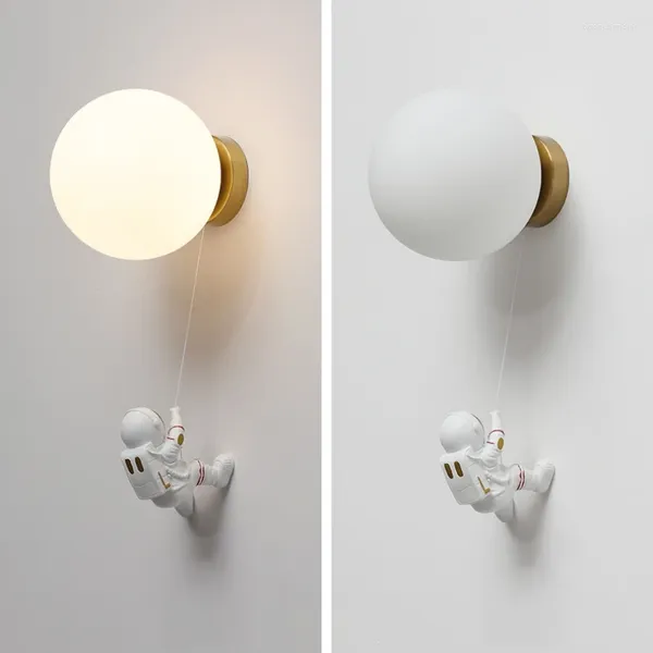 Wandlampen, Kinderzimmerlampe, kreatives Wohnzimmer, Hintergrund, Treppenkorridor, LED, Astronaut, Mond, Schlafzimmer, Nachttisch