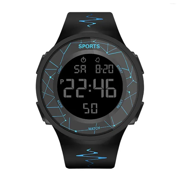 Orologi da polso Orologio sportivo digitale da uomo con cronometro Allarme Conto alla rovescia Impermeabile Illuminato Uso unisex per l'organizzazione del tempo