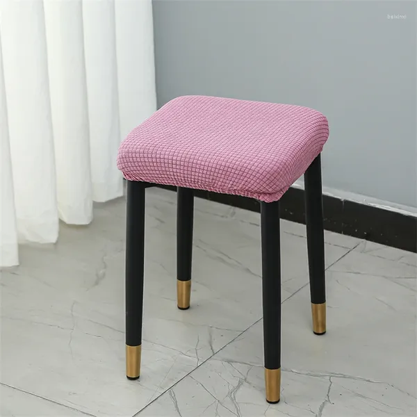 Coperture per sedie Copertura per sedile quadrata addensato Coloro solido Protettore Rimovibile Elastico Stool Dust Lavable Home Decor