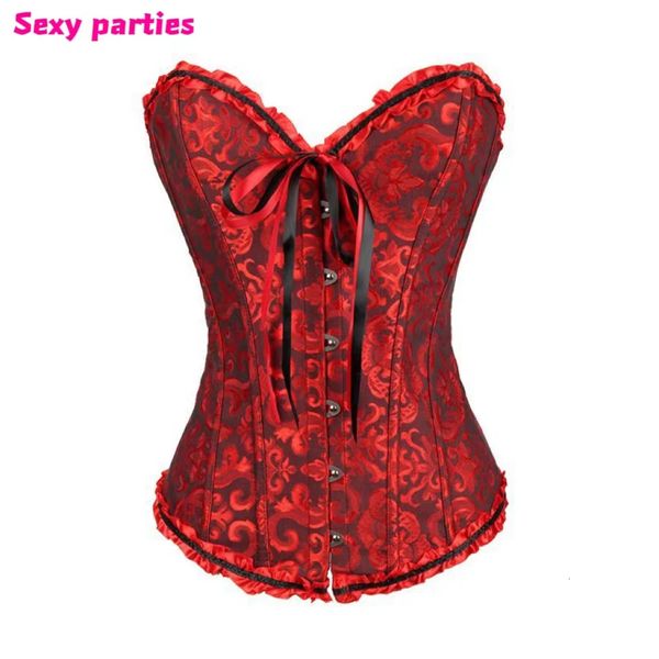 Altre mutandine Body Shapewear Costumi Lingerie sexy Donna Corsetto pieghettato Corsetti e bustini con bordi in pizzo Taglia S6XL 231204