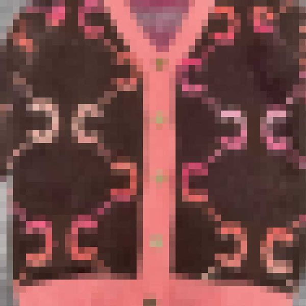Maglia da donna T-shirt Designer Brand New Visone colorato gradualmente Maniche lunghe Cardigan monopetto con scollo a V Maglione ampio e versatile T
