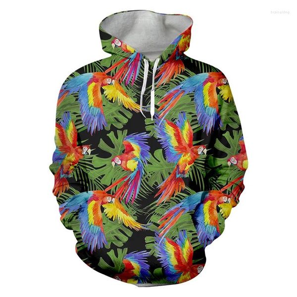 Männer Hoodies 3D Gedruckt Papagei Vogel Tier Hoodie Und Sweatshirt Harajuku Mode Männer Unisex Casual Jacke Pullover Dropship